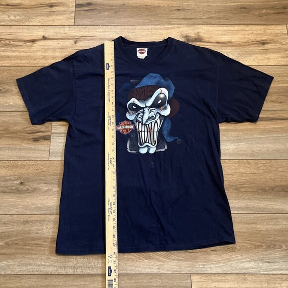 Harley Davidson Motorcycle Joker T Shirt SZ XL Navy Biker Myrtle Beach SC - Picture 2 of 8